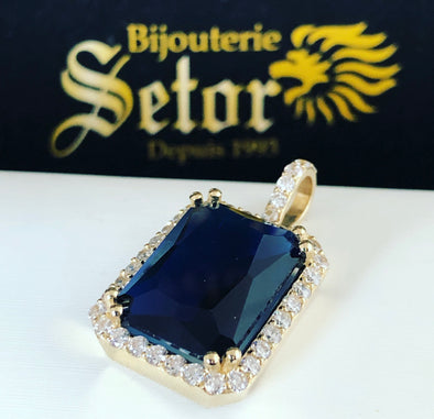 Sapphire blue pendant P263 - Bijouterie Setor