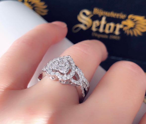 Sophia diamond wedding rings DWR001 - Bijouterie Setor