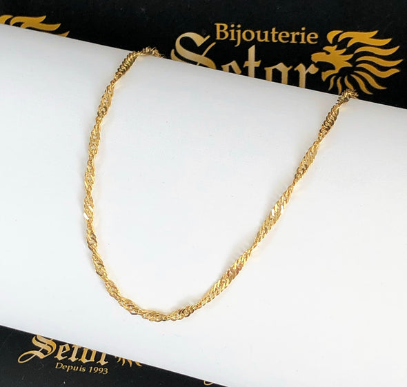 Singapo gold bracelet WB042 - Bijouterie Setor