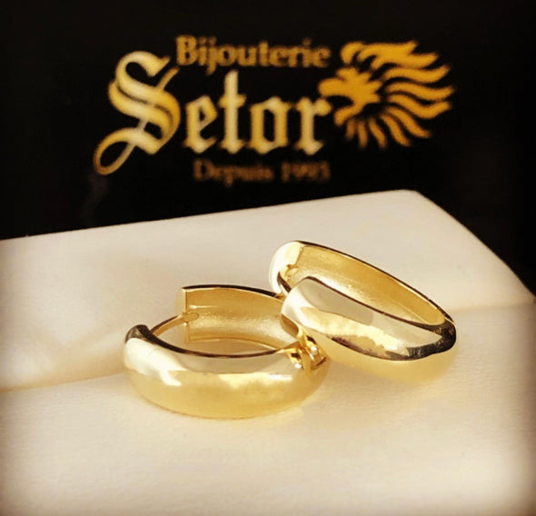 Classic huggies earrings E175 - Bijouterie Setor