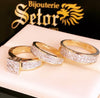 Trio diamond wedding rings DWR037 - Bijouterie Setor