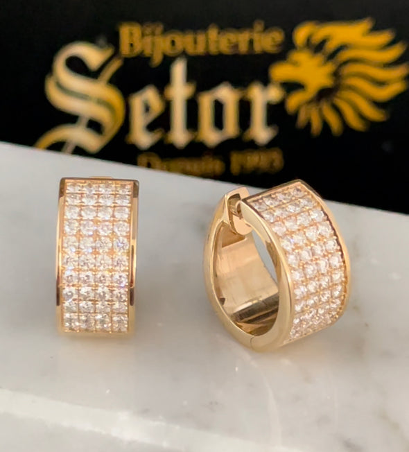 Aram Diamond earrings DE019 - Bijouterie Setor