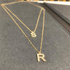Double initials chain necklace NC055 - Bijouterie Setor