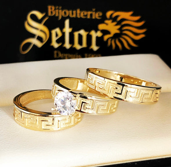 Tanner trio wedding rings TWR002 - Bijouterie Setor