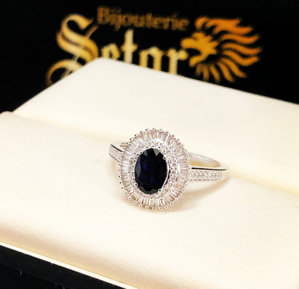 Sapphire & diamond ring WDR035 - Bijouterie Setor