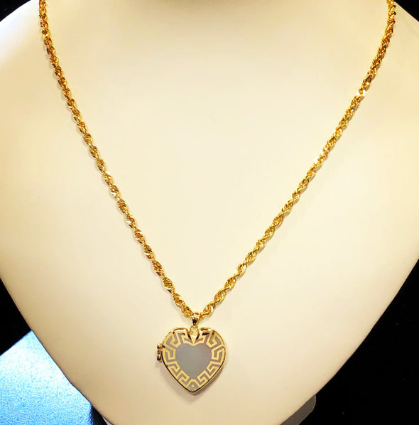 Gessy Heart locket with chain WC182 - Bijouterie Setor