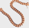 9mm full Rose gold Cuban link bracelet MB035 - Bijouterie Setor