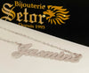 White gold name necklace NC063 - Bijouterie Setor