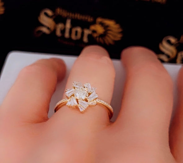 Women diamond ring DER045 - Bijouterie Setor