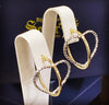Heart hoop earrings E229 - Bijouterie Setor