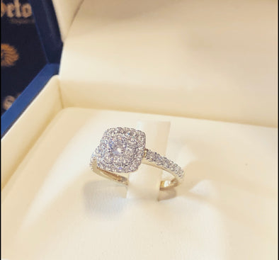 Bague de fiançailles Victoria en diamant DER035 - Bijouterie Setor