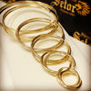 Sleepers gold hoop earrings E103 - Bijouterie Setor