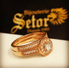 Roma rose gold diamond rings DWR024 - Bijouterie Setor