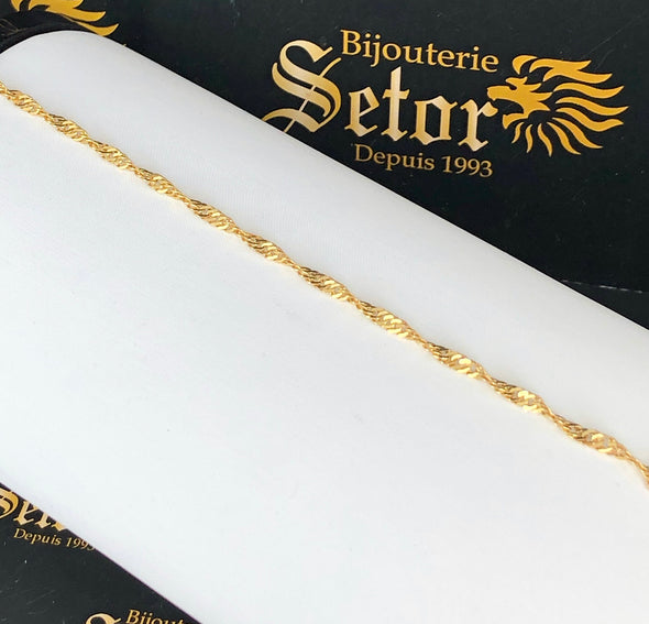 Singapo gold bracelet WB042 - Bijouterie Setor