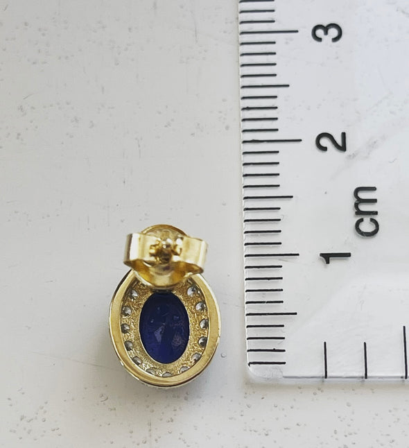 Oval Birthstone stud earrings E160 - Bijouterie Setor