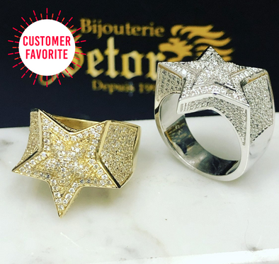 Diamond star ring MDR012 - Bijouterie Setor